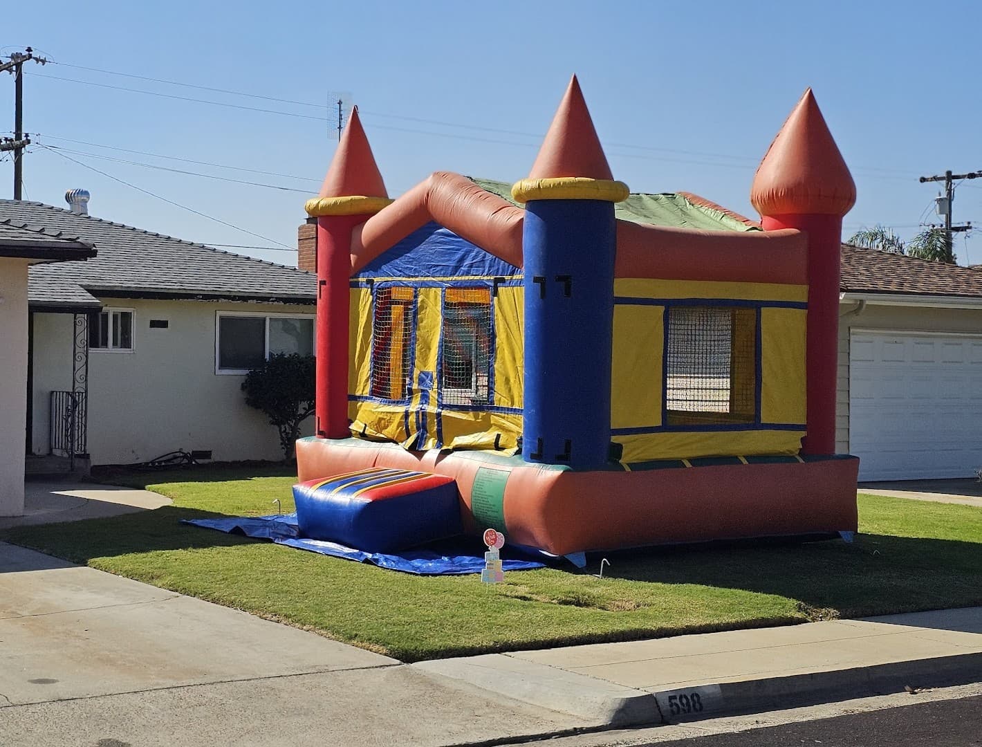 Colorful bounce house rental